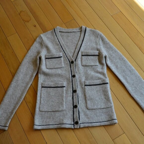 THEORY V-neckline wool-blend cardigan Size XS - Picture 2 of 10